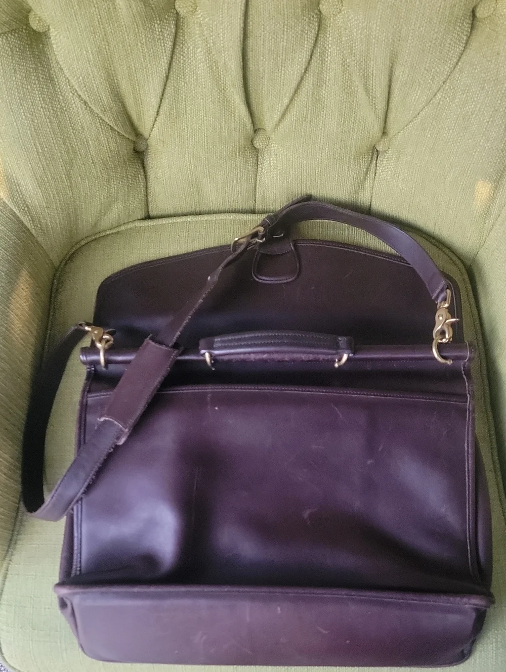 Vintage Coach Authentic Beekman Briefcase Dark Brown